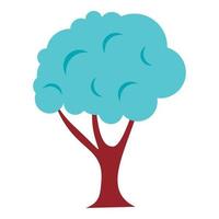 Tree in snow icon, flat style vector