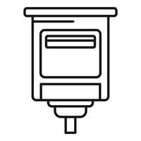 Post mailbox icon, outline style vector