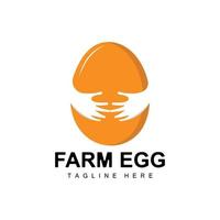 Egg Logo, Egg Farm Design, Chicken Logo, Asian Food Vector