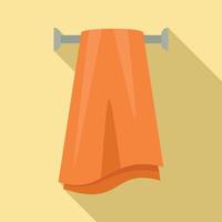 icono de toallero calentado de pila, estilo plano vector