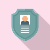 Secured personal information icon, flat style vector