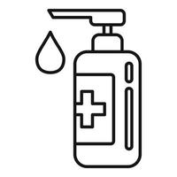 Medical soap dispenser icon, outline style vector