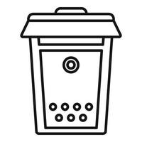 Letter mailbox icon, outline style vector