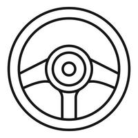 Garage steering wheel icon, outline style vector