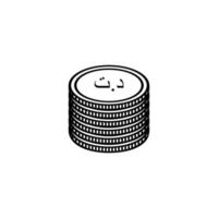 Símbolo de icono de moneda de Túnez, dinar tunecino, signo tnd. ilustración vectorial vector