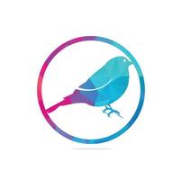 Bullfinch logo design. Abstract concept bird. Creative artistic idea. Vector illustration