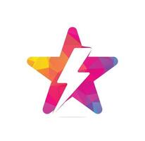 Star Thunder Logo Template vector