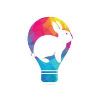 Rabbit Bulb Logo Design. unique bulb concept. vector