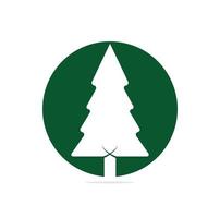 plantilla de vector de diseño de logotipo de árbol de pinos.