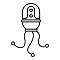 Nano robot icon, outline style vector