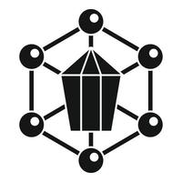 Nanotechnology structure icon, simple style vector