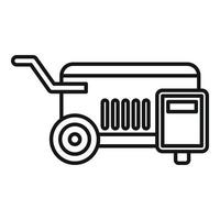 Machine air compressor icon, outline style vector