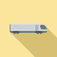 Modern electric train icon, flat style vector