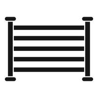 Electric heated towel rail icon, simple style vector