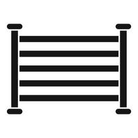 Electric heated towel rail icon, simple style vector