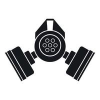 Gas mask icon, simple style vector