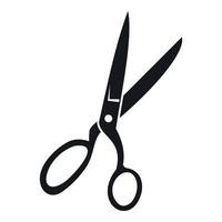 Sewing scissors icon, simple style vector