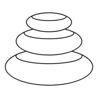 Stones for spa icon, outline style vector