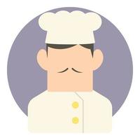 icono de chef, estilo plano vector