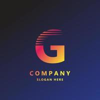 G gradient alphabet letter logo for branding and business. Gradient design for creative use in icon lettering vector