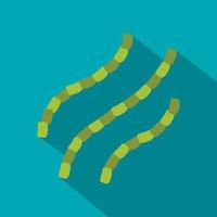 Escherichia coli icon, flat style vector