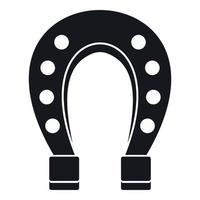 Horse shoe icon, simple style vector