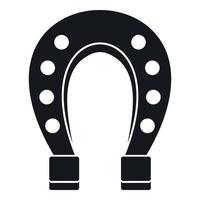 Horse shoe icon, simple style vector