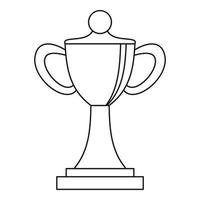 icono de copa de campeonato, estilo de esquema vector