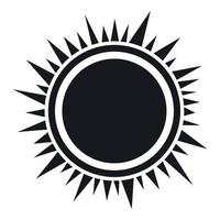 icono de sol, estilo simple vector