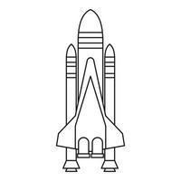 Shuttle icon, outline style vector
