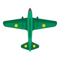 Army fighter icon, flat style vector