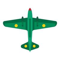 Army fighter icon, flat style vector