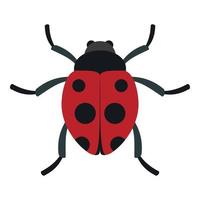 Ladybug icon, flat style vector