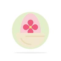 Boiled Boiled Egg Easter Egg Food Abstract Circle Background Flat color Icon vector