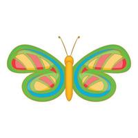 pequeño icono de mariposa, estilo de dibujos animados vector