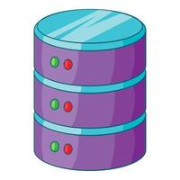 Data server icon, cartoon style vector