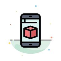 Mobile Cell Box Technology Abstract Flat Color Icon Template vector