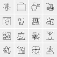 16 Business Universal Icons Vector Creative Icon Illustration to use in web and Mobile Related project