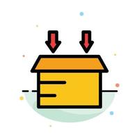 Box Logistic Open Abstract Flat Color Icon Template vector