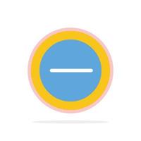 Interface Minus User Abstract Circle Background Flat color Icon vector