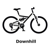 Downhill bicycle icon, simple style vector