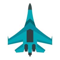 Quick military aircraft icon, flat style vector