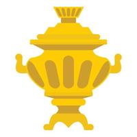 Samovar icon, flat style vector