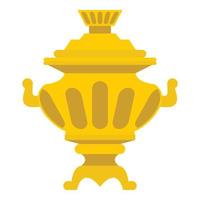 Samovar icon, flat style vector