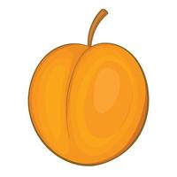 Peach icon, cartoon style vector