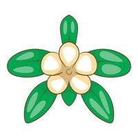 Tropical flower icon, cartoon style vector