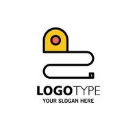 Construction Measuring Scale Tape Business Logo Template Flat Color vector