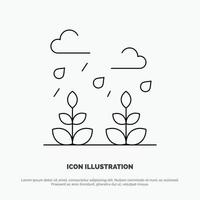 Environment Growth Leaf Life Line Icon Vector