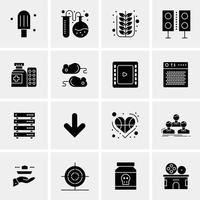 16 iconos universales de negocios vector ilustración de icono creativo para usar en proyectos relacionados con la web y dispositivos móviles