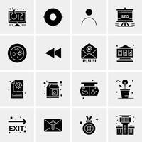 16 Business Universal Icons Vector Creative Icon Illustration to use in web and Mobile Related project